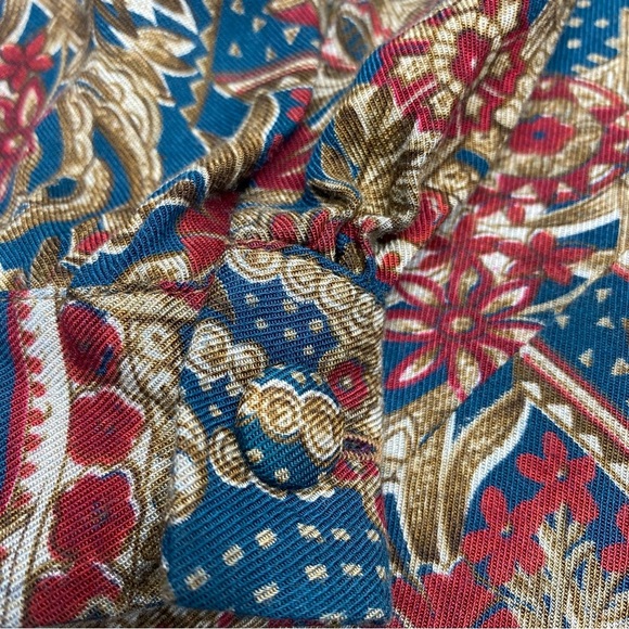 Pendleton VNT Country Sophisticates Floral Blouse W 14 Brown Maroon Blue USA - Picture 4 of 16